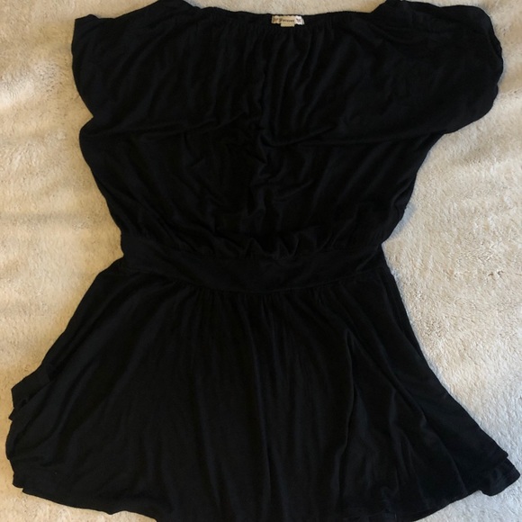 Off Shoulder Black Dress - Picture 2 of 4